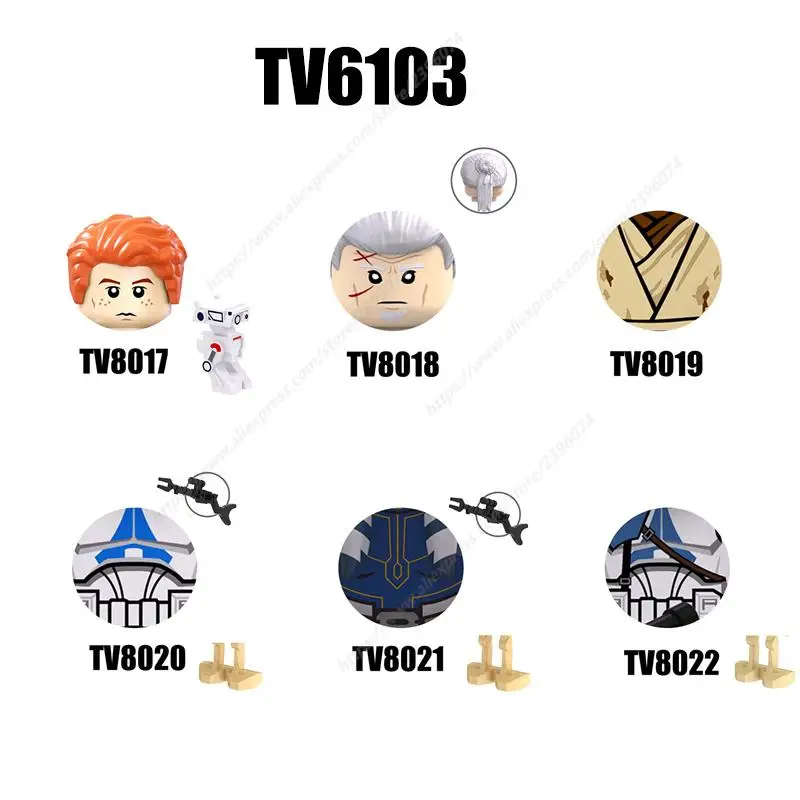 

Экшн-фигурки, аксессуары, строительные блоки, игрушки, серия TV6103 TV8017 TV8018 TV8019 TV8020 TV8021 TV8022, 1 шт.