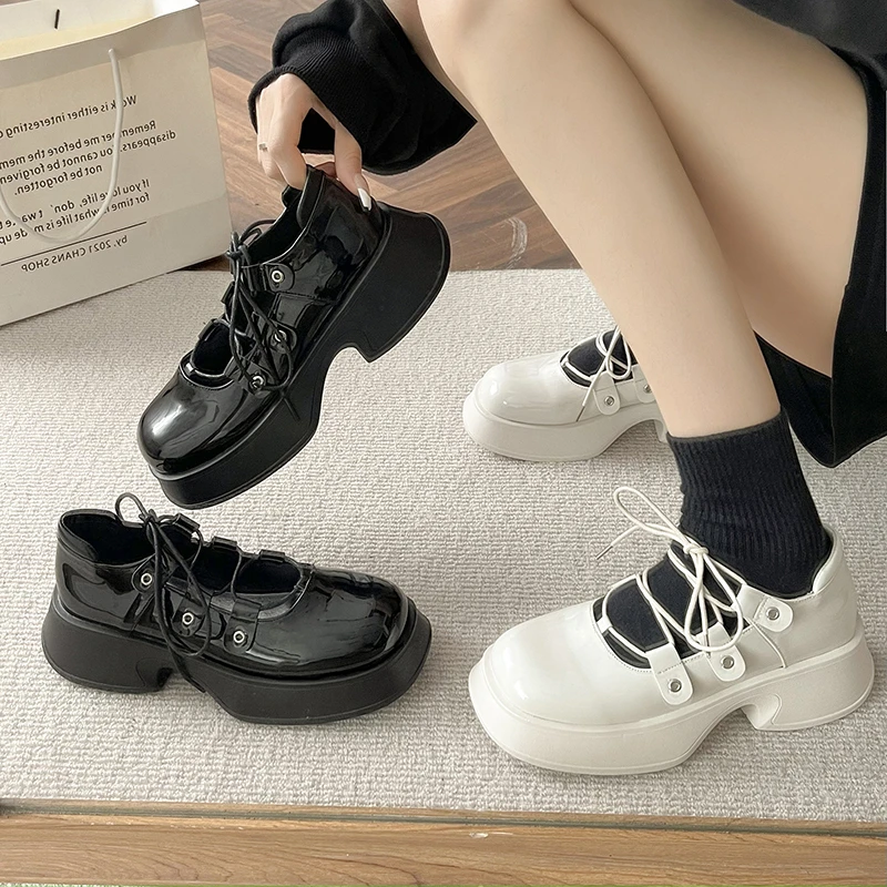 

Spring and autumn thick-soled small leather shoes women's British style 2022 new Mary Jane Japanese fashion single shoes women