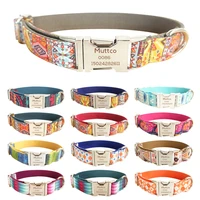 personalized dog collar reflective collar customized engraved name nylon dog collar quick release dog supplies