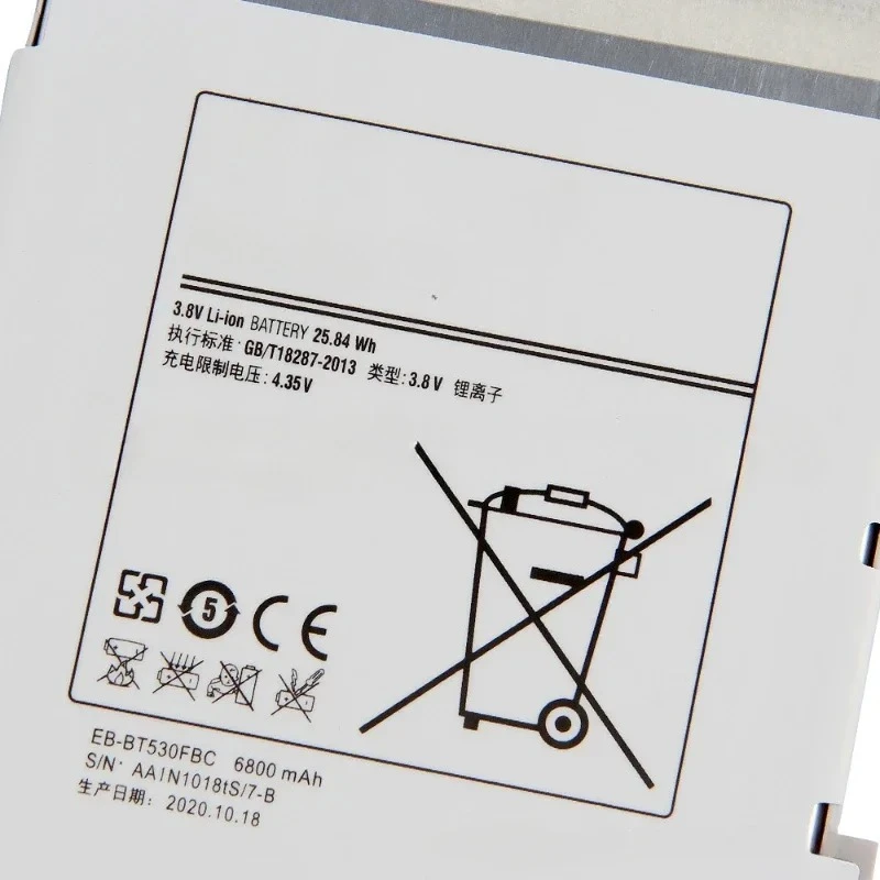Фото Аккумулятор 4.35V 6800mAh EB-BT530FBC EB-BT530FBU для Samsung Galaxy Tab 4 10.1 SM-T530 T535 T531 P5220, литий-полимерный аккумулятор для планшета №3