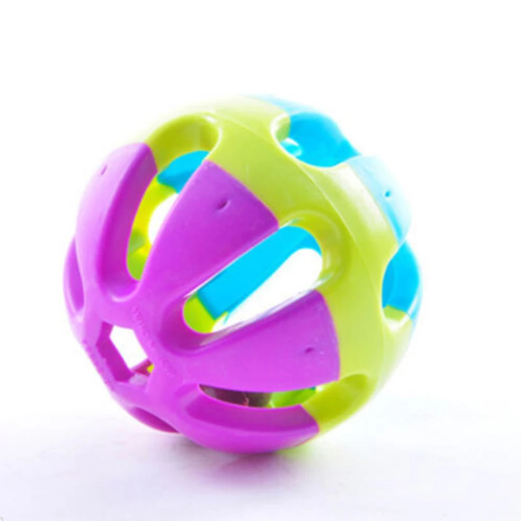 

Pet Bird Bites Parrot Chew Sound Ball Toys Swing Cage Colorful Hanging Cockatiel Parakeet Toys with Ring