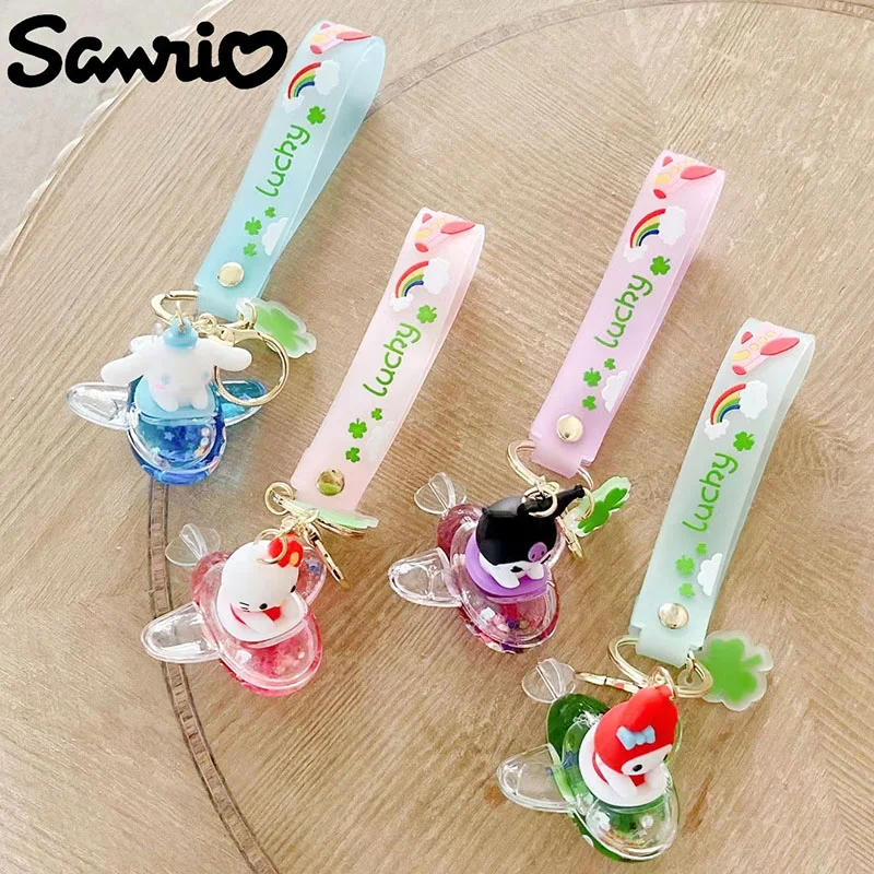 

Sanrio Hello Kitty Acrylic Keychain Creative Plane New Cartoon Kawaii Creative Car Key Bag Pendant Charm Couple Trinket Gift