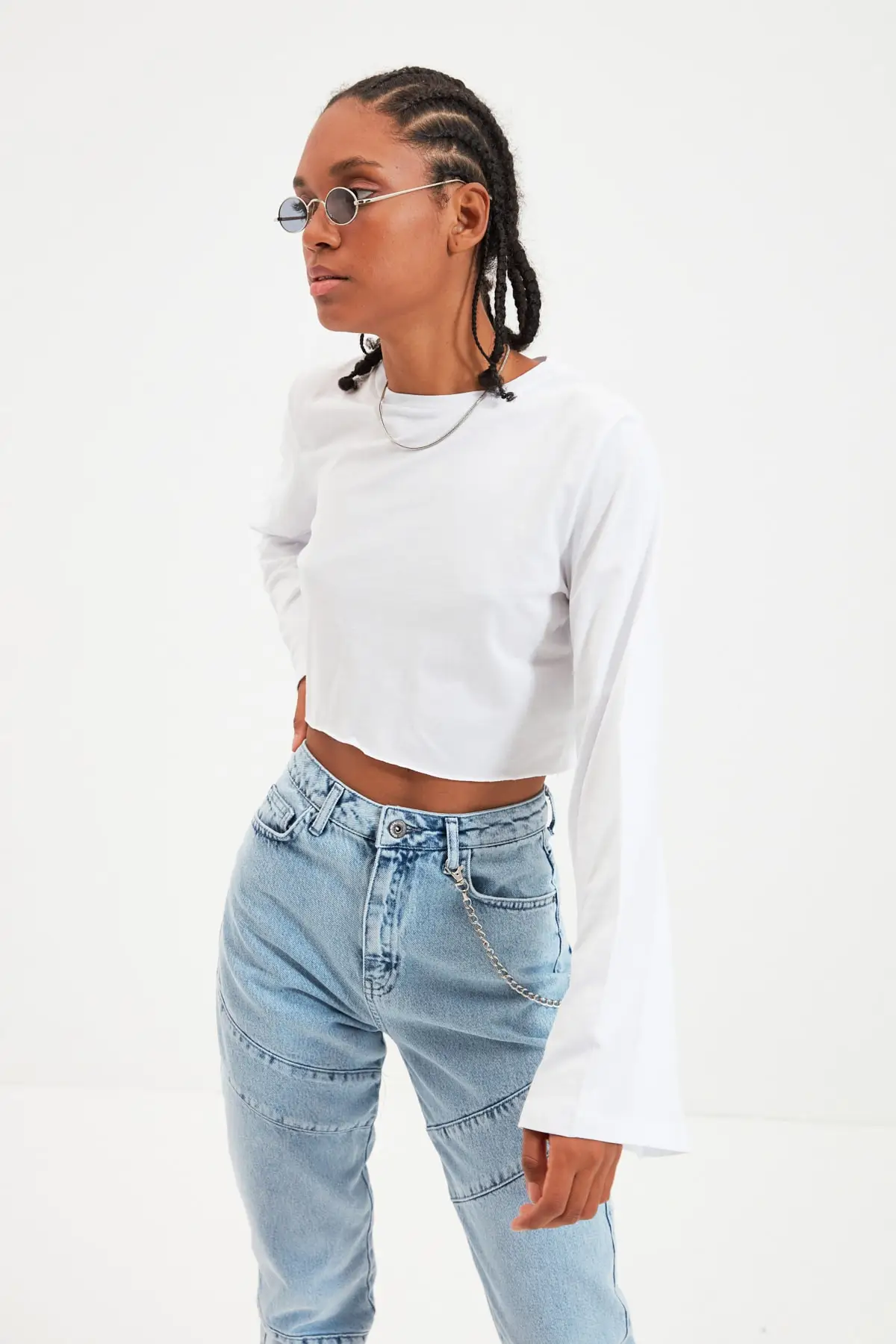 

Trendyol Loose Crop Knitted T-Shirt TWOAW22TS0042