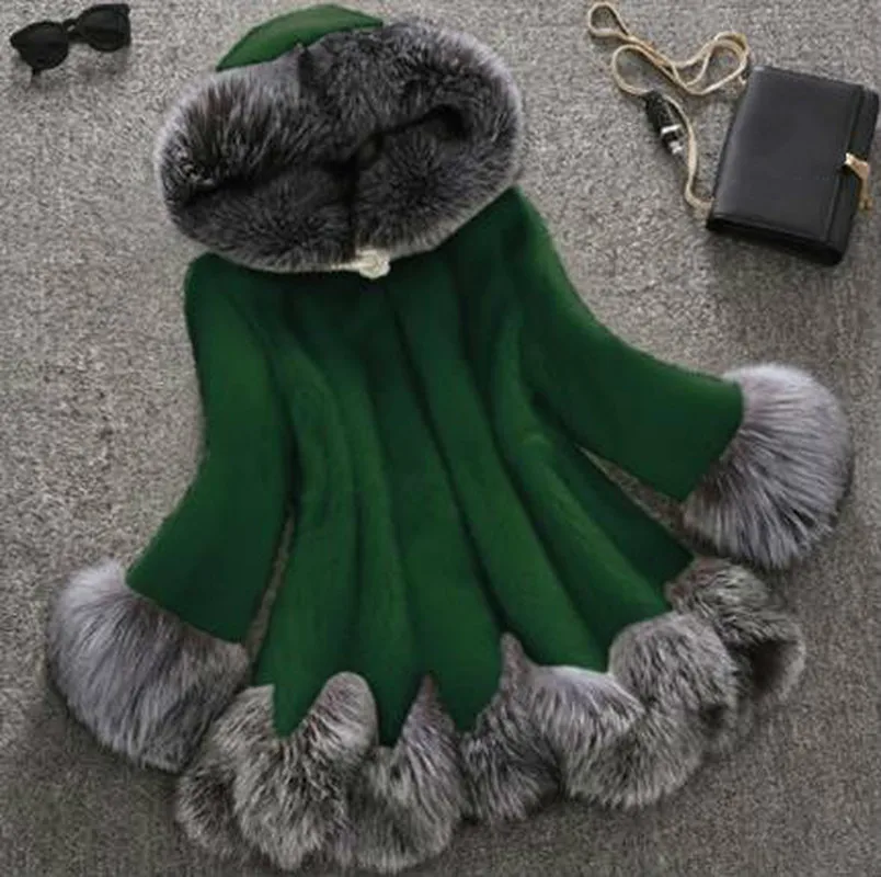 2023 New Winter Imitation Mink Fur Casual Coat Women's Thick Warm Ladies Fur Coat Mid-length