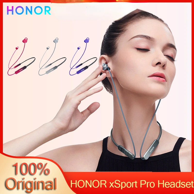 

Оригинальные беспроводные наушники Honor xSport Pro, Bluetooth 5,0, наушники с шейным ободом, шумоподавление, с микрофоном, Внутриканальные наушники