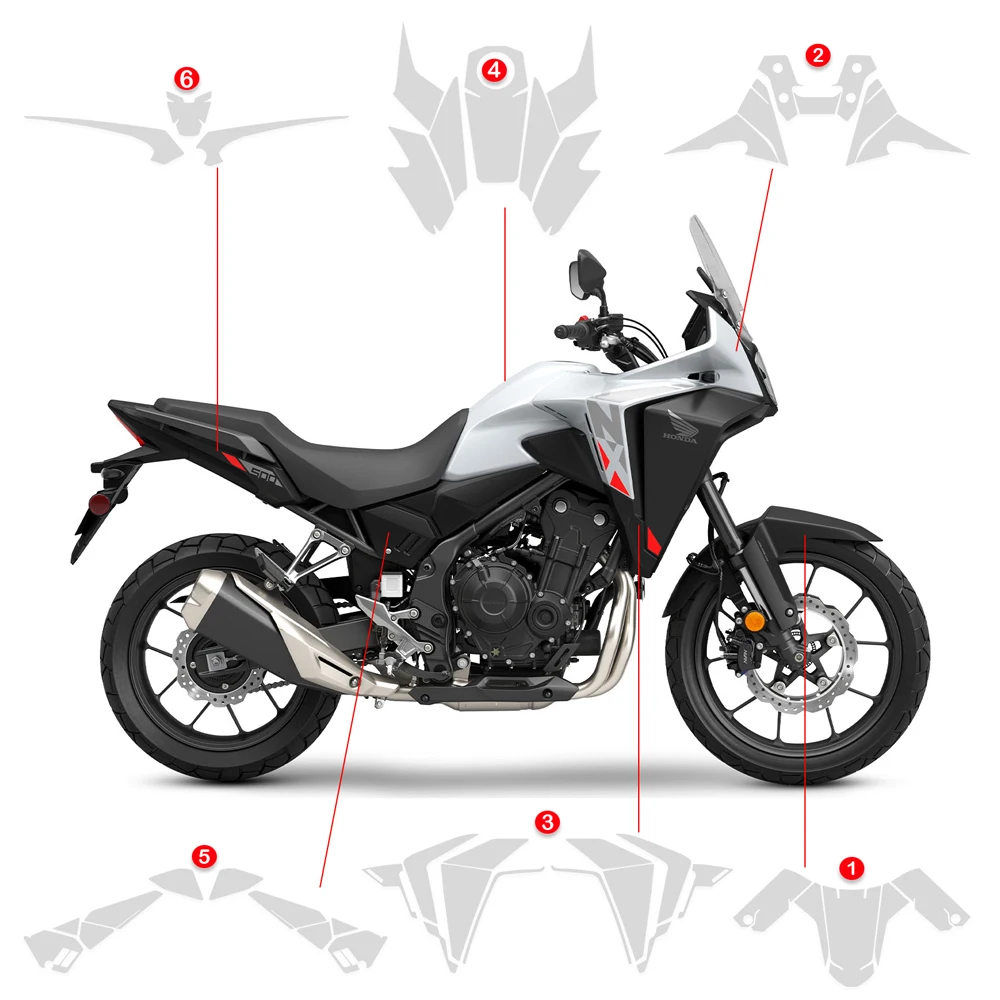 Фото Для Honda NX500 2024 2025 2026: Полная защитная пленка для окраски (PPF) из ТПУ для мотоцикла, устойчивая к царапинам №2