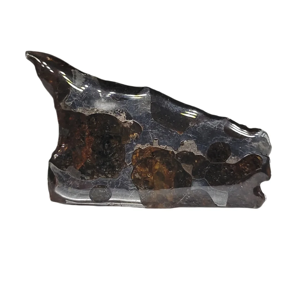 52 7 г серио палласти метеорит ломтик оливин натуральный образец материал