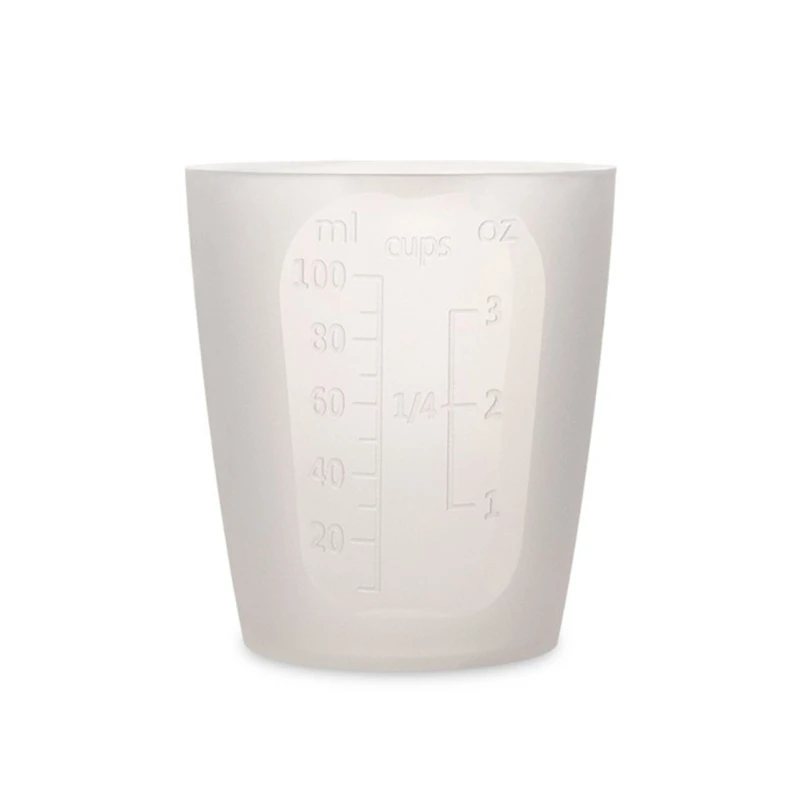 

Прозрачный прозрачный силиконовый мерный стакан R3MC 100 мл, многоразовый мерный стакан для смешивания клея «сделай сам»