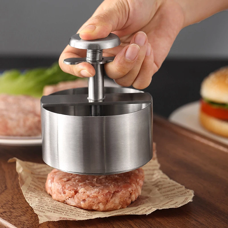 

Stainless Press Hamburger Burgers Beef Grill Griddle Patty For 304 Mold Manual Meat Burger Maker Tool Steel Press Pork