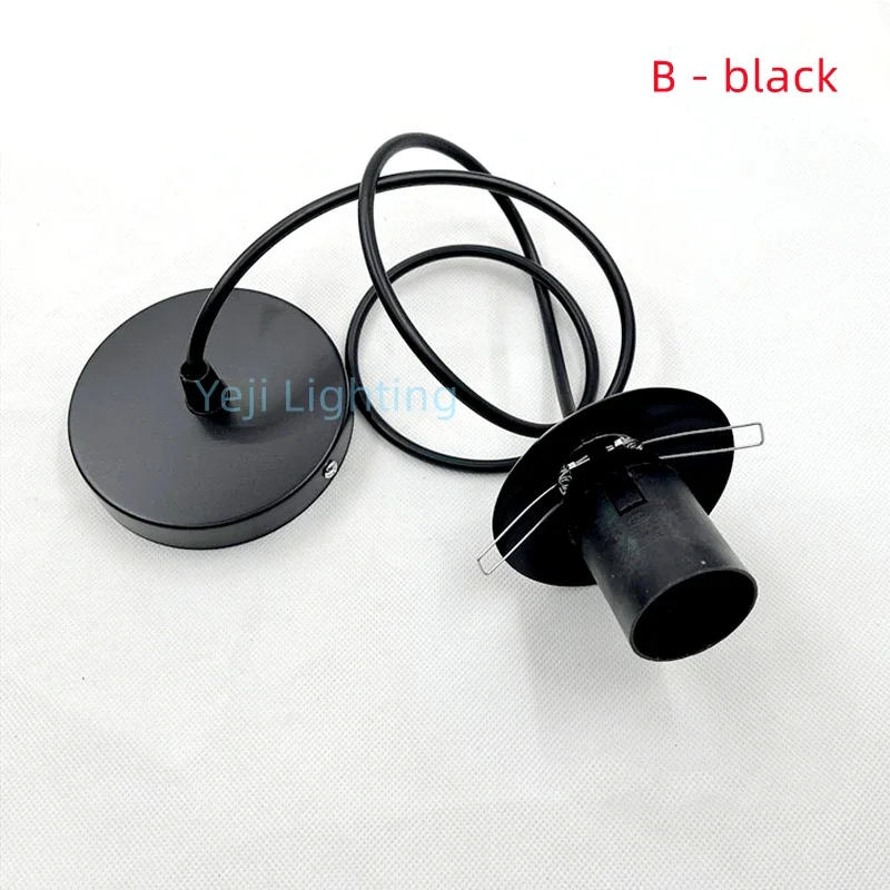 Роза потолочная 100 мм с проводом кабеля E27 пластиковый держатель для лампы