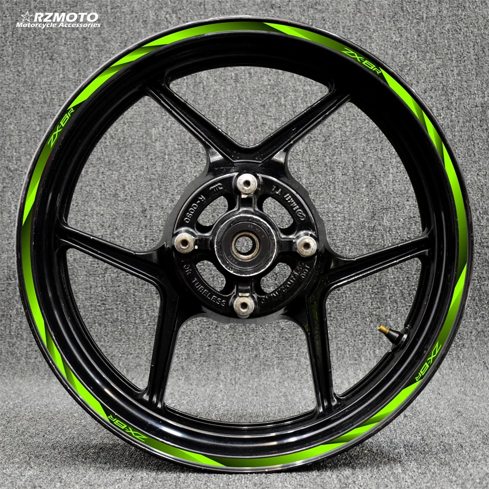 

17 дюймов, передняя и задняя рама мотоцикла, наклейка на ступицу колеса, водонепроницаемые светоотражающие наклейки на обод для KAWASAKI NINJA ZX-6R ...