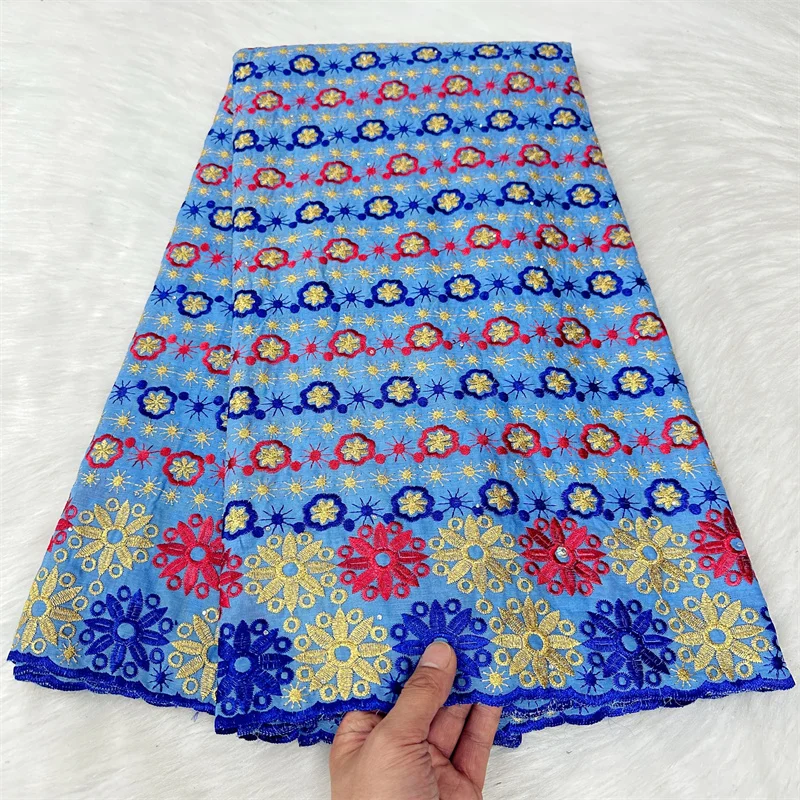 

Швейцарская Кружевная Ткань 5 ярдов, тяжелая вышивка бисером, африканские 100% хлопковые ткани, швейцарская вуаль, кружево, популярный Дубайский стиль 9L092501