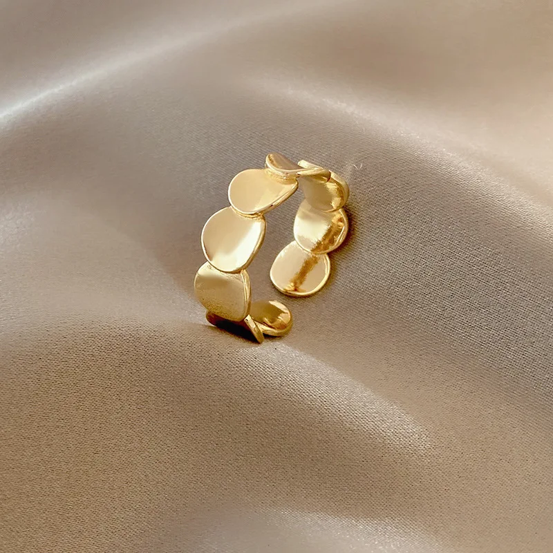 

Hip-hop women's knuckle ring metal round shape splicing ring geometric twisted opening adjustable ring fashion jewelry accessory