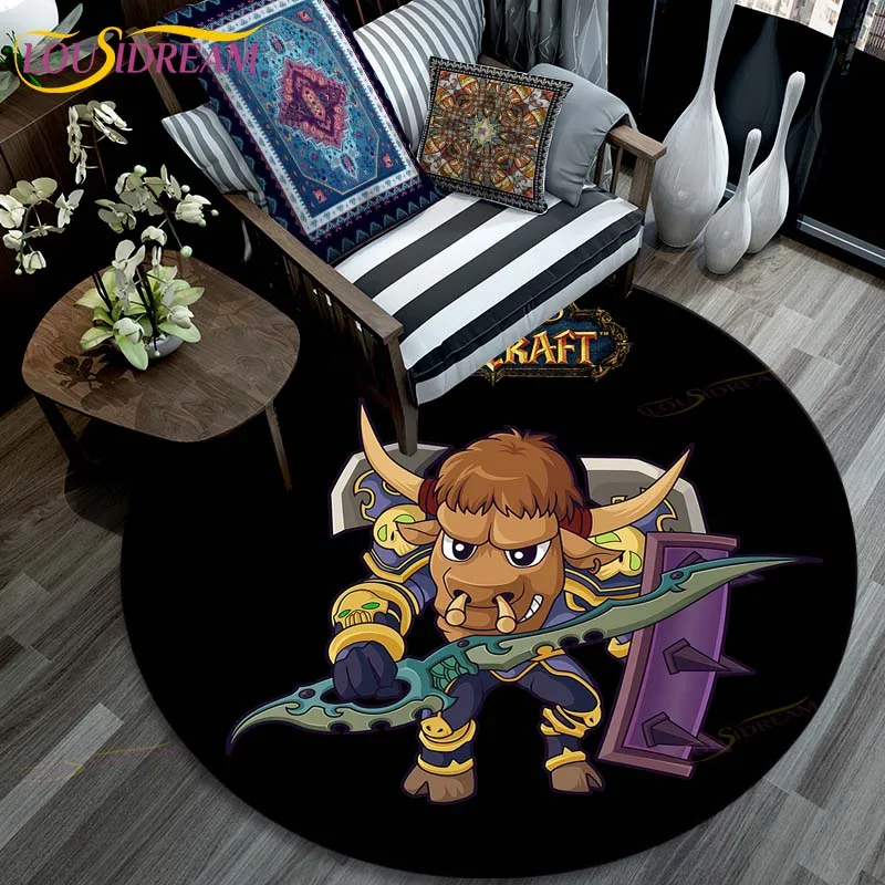 

Круглый Детский ковер World of Warcraft, простой детский фланелевый ковер с рисунком животных, кролика, пчелы