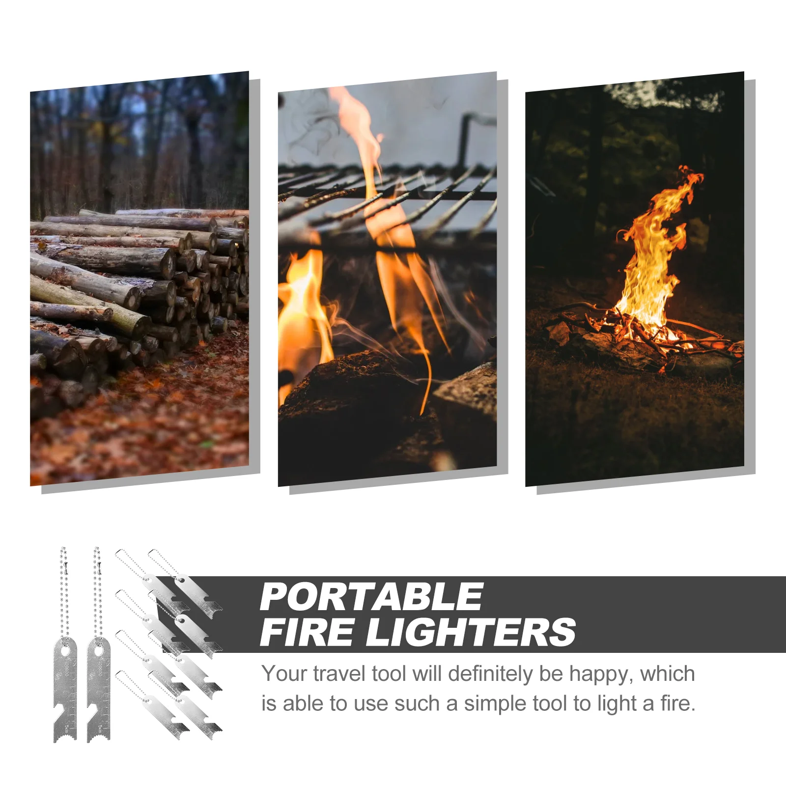 10 шт. кремневый скребок инструменты для выживания пожарные зажигалки линейка