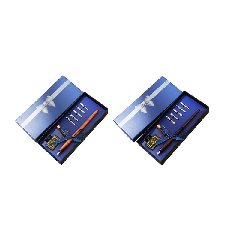 

Dip Pen Writing Ink Nibs Set Calligraphy Fountain Pens With Gift Box For Student Office Stationery