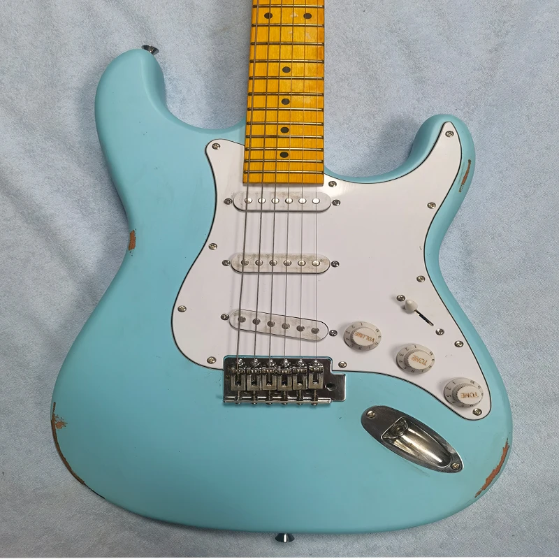 Корпус пианино небесно-голубого цвета белая защитная доска ручная работа