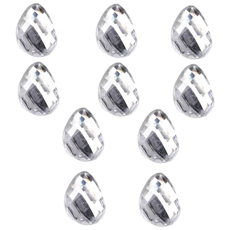 

DIY Teardrop Crystal Beads Jewels Embelishments Headpiece DIY Supplies Plated Back Faceted Bead