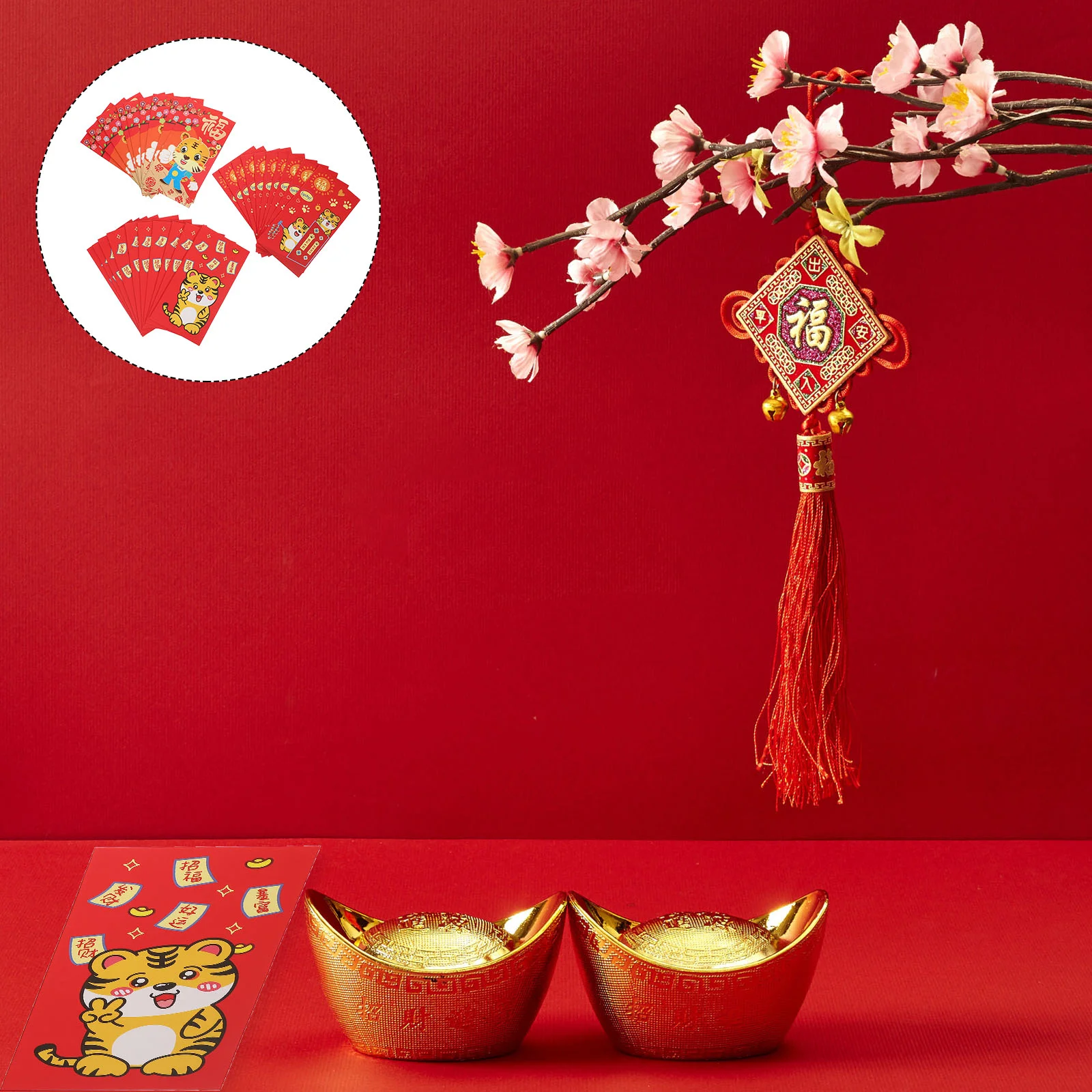 

30pcs Chinese Traditional Red Pockets Ceremony Packets Money Pockets Red