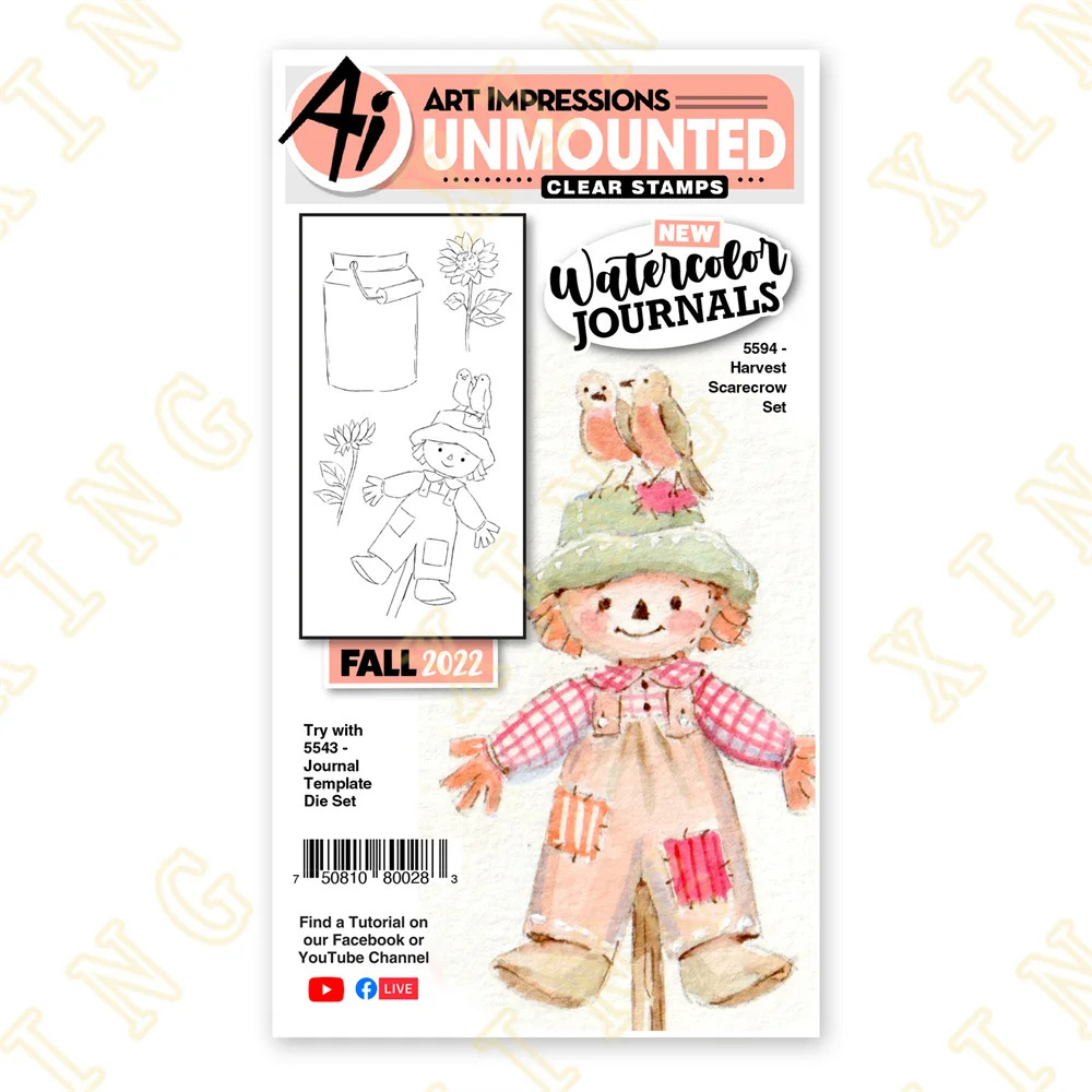 

Clear Stamps Metal Cutting Dies Cut Die Mold Craft Decoration Embossing Template Diy Handmade Harvest Scarecrow 2022 New Arrival