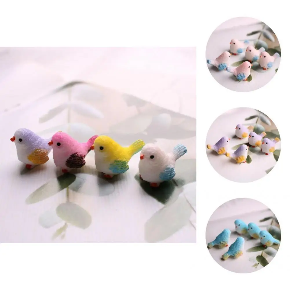 

8Pcs Bird Figurine Durable Woodland Bird Mini Figurines Toy High Simulated Ornamental Miniature Bird