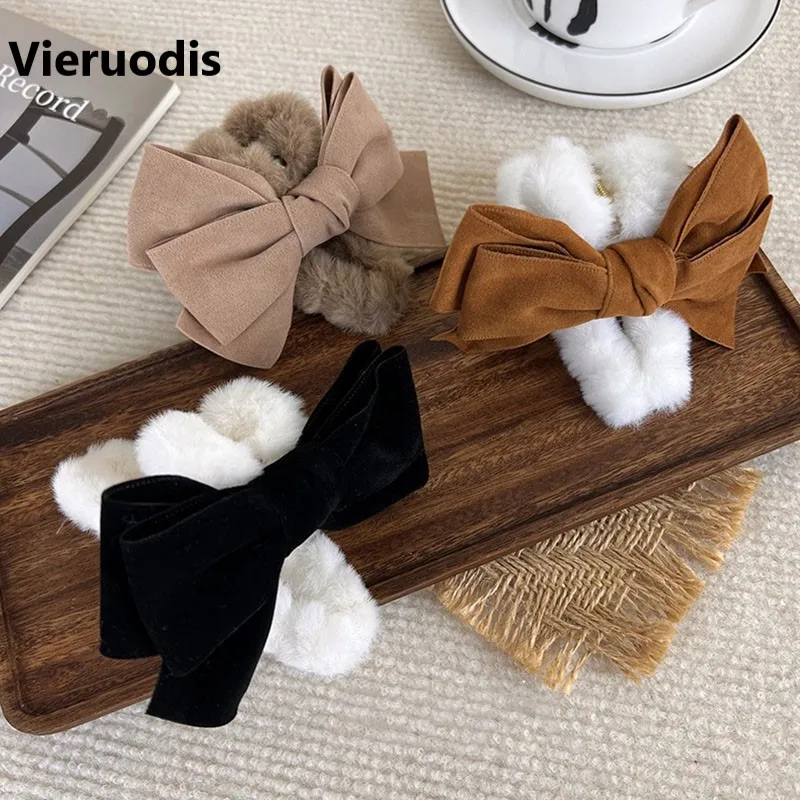 Зажим для волос с искусственным мехом для женщин и девушек