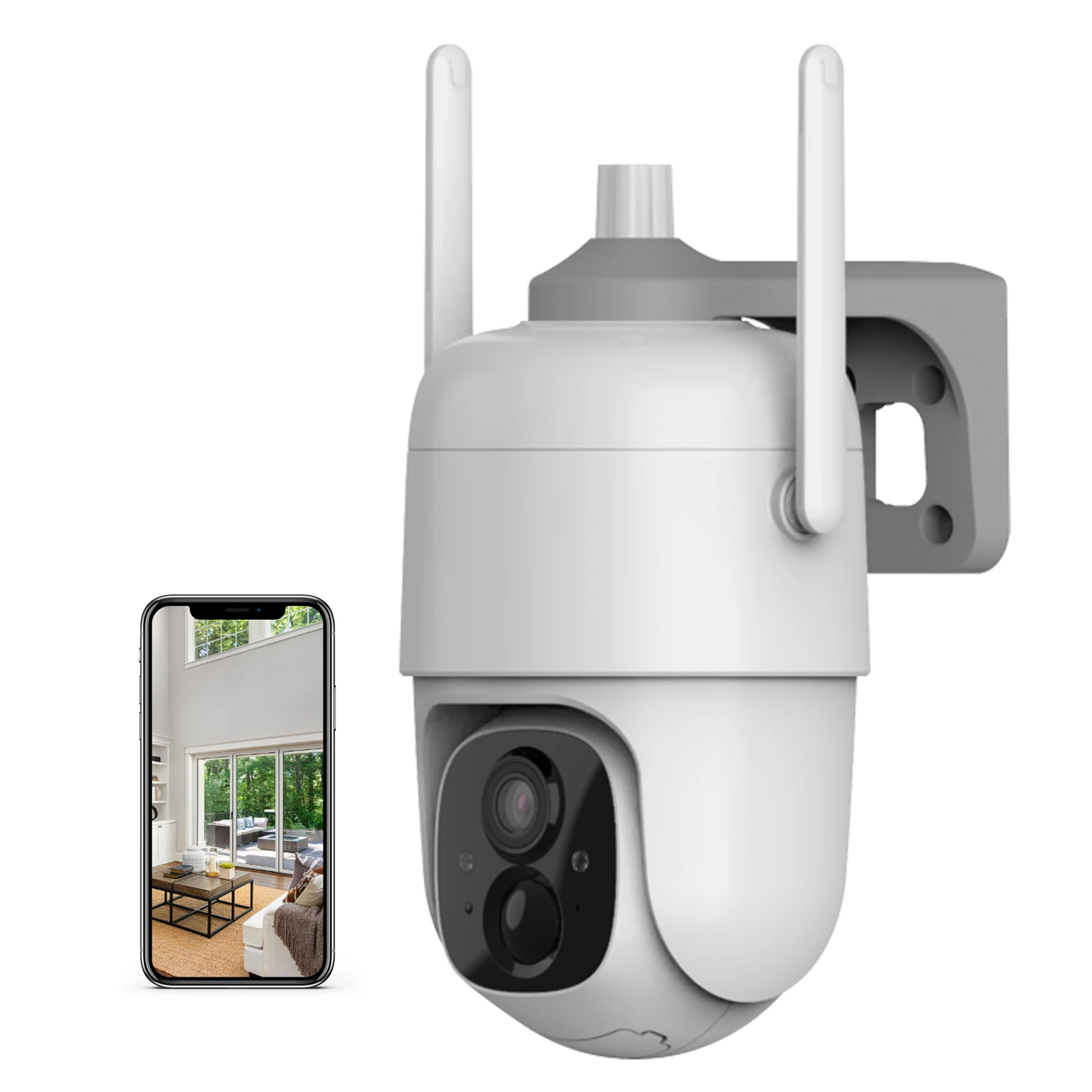Купи Rechargeable Battery IP Camera AI PIR Human Body Detection IR Night Security Video Surveillance Monitor за 6,353 рублей в магазине AliExpress