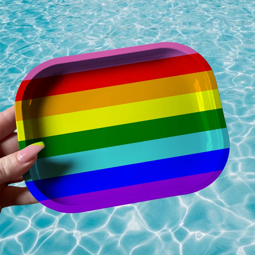 2022 розовые дизайнерские Мультяшные табачные подносы для девочек металлический