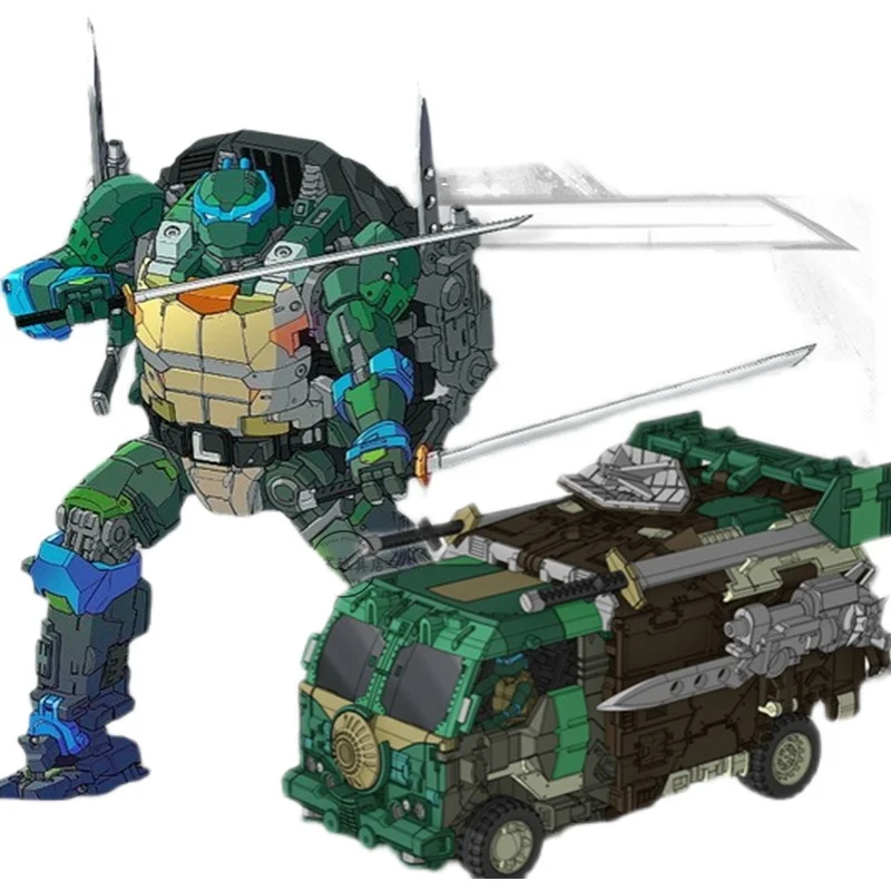 В наличии Трансформация HEATBOYS Ninja Черепашки Леонардо HB0018 Сплав Деформируемая