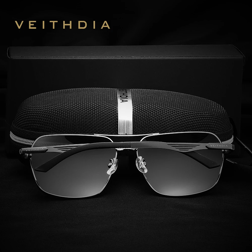 Фото Солнцезащитные очки VEITHDIA Business Pilot с поляризацией UV400 для мужчин, винтажные спортивные очки для вождения на открытом воздухе, женские очки, модные очки V024T59 №4