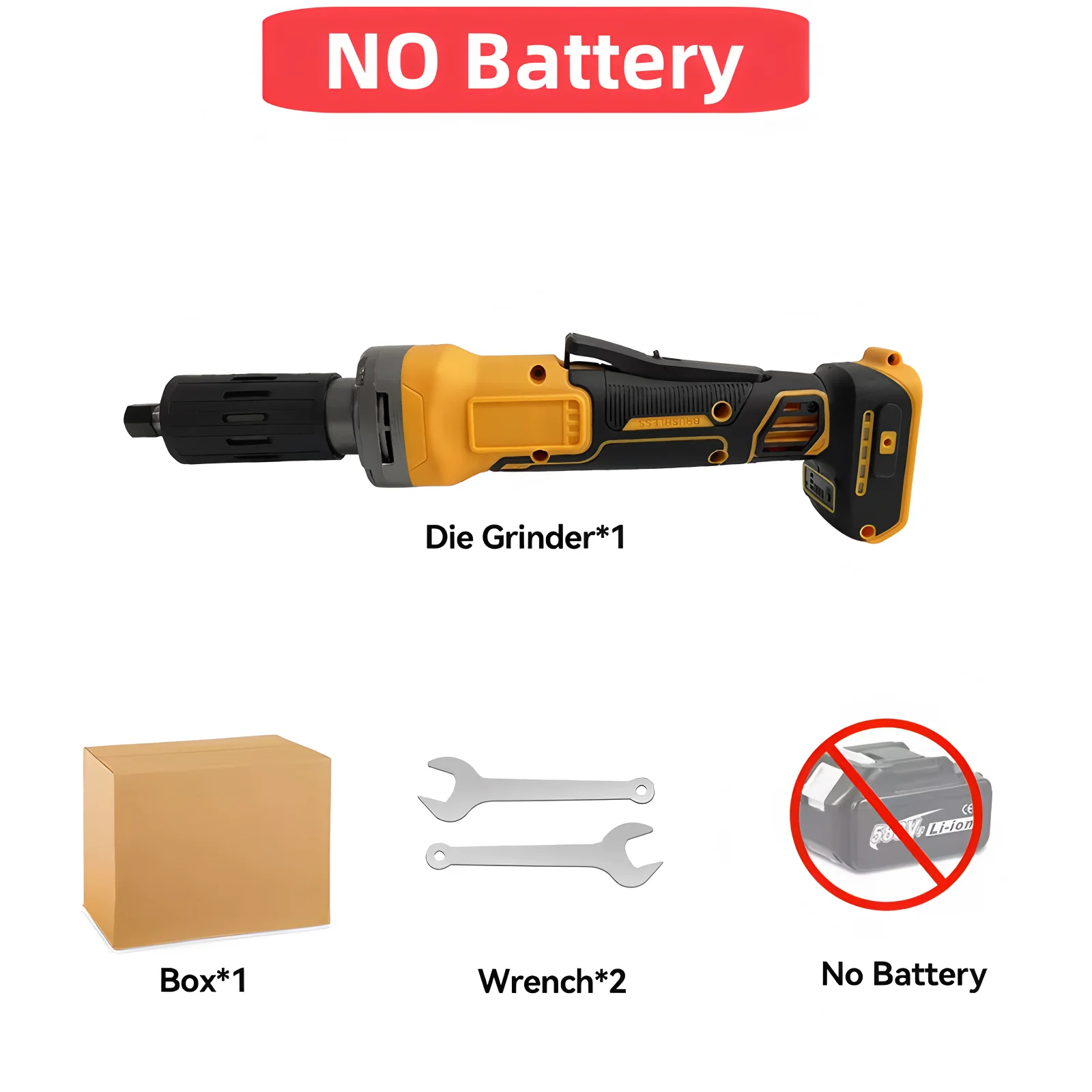 

Бесщеточная шлифовальная машина, 4-скоростная аккумуляторная угловая шлифовальная машина, 6 мм, полировальный роторный электрический гравировальный инструмент, подходит для батареи DeWAlt 20 В