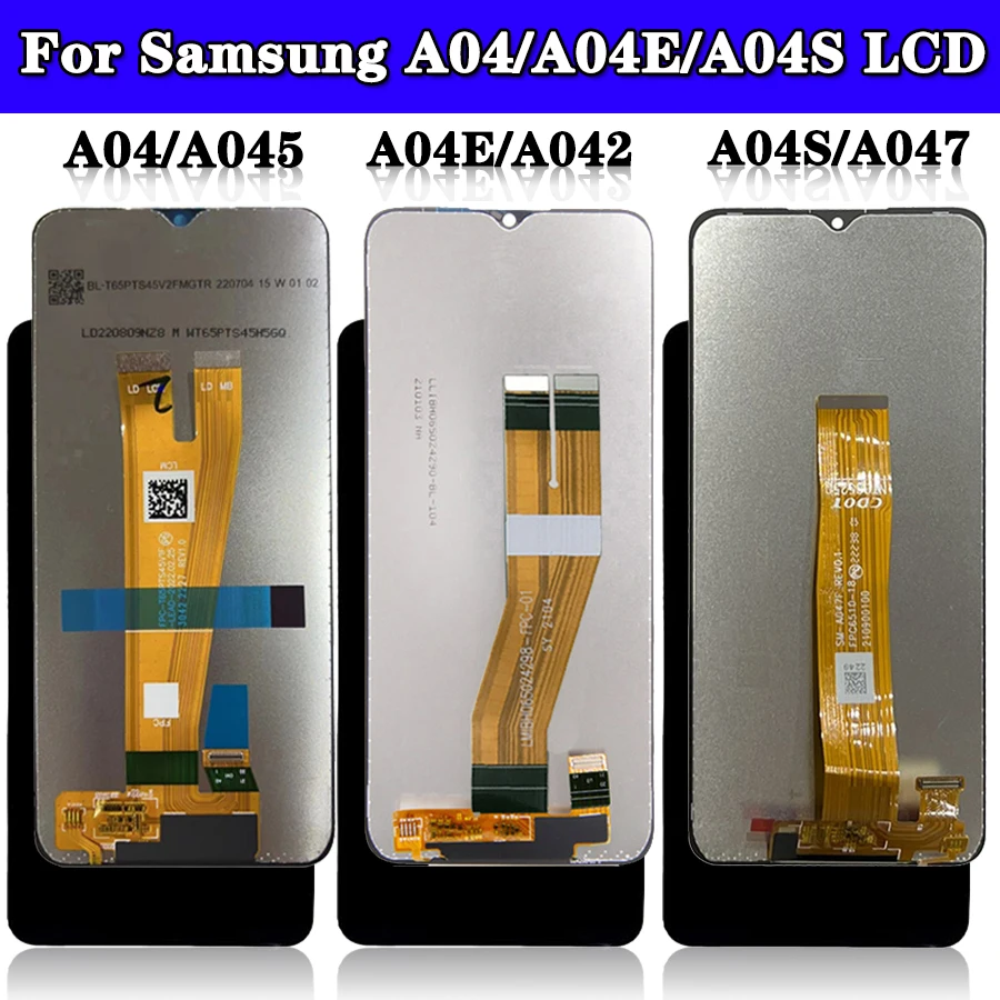 Оригинальный сенсорный экран 6,5 дюйма для Samsung Galaxy A04, ЖК-дисплей для Samsung A04E A042, дигитайзер для Samsung A04S, дисплей A047F