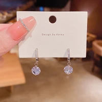 shiny diamond drop earrings zircon simple fashion luxury jewelry earrings for women dating wedding s925 silver needle earrings