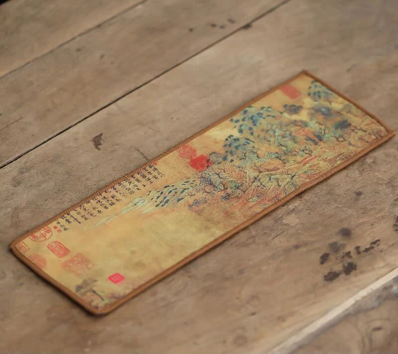 

Двустороннее Кухонное Полотенце Из Плотной Впитывающей Ткани, Коврик Для Чайной Церемонии, Подставка Для Чайного Подноса