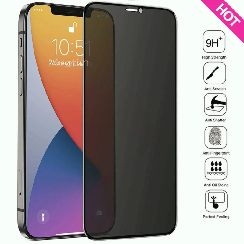 

NEW Privacy Screen Protectors For iPhone 13 Mini 11 12 14Pro MAX XS XR Tempered Glass For iPhone 7 8Plus SE2020 Anti-spy Film