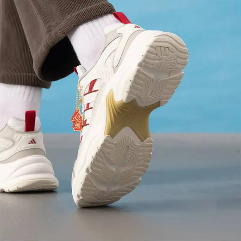 Фото Популярные кроссовки Adidas Cream Red Mesh Chunky Dad Shoes Dreamstrike с амортизирующей платформой, повседневные кроссовки для женщин и мужчин KI1846 №1