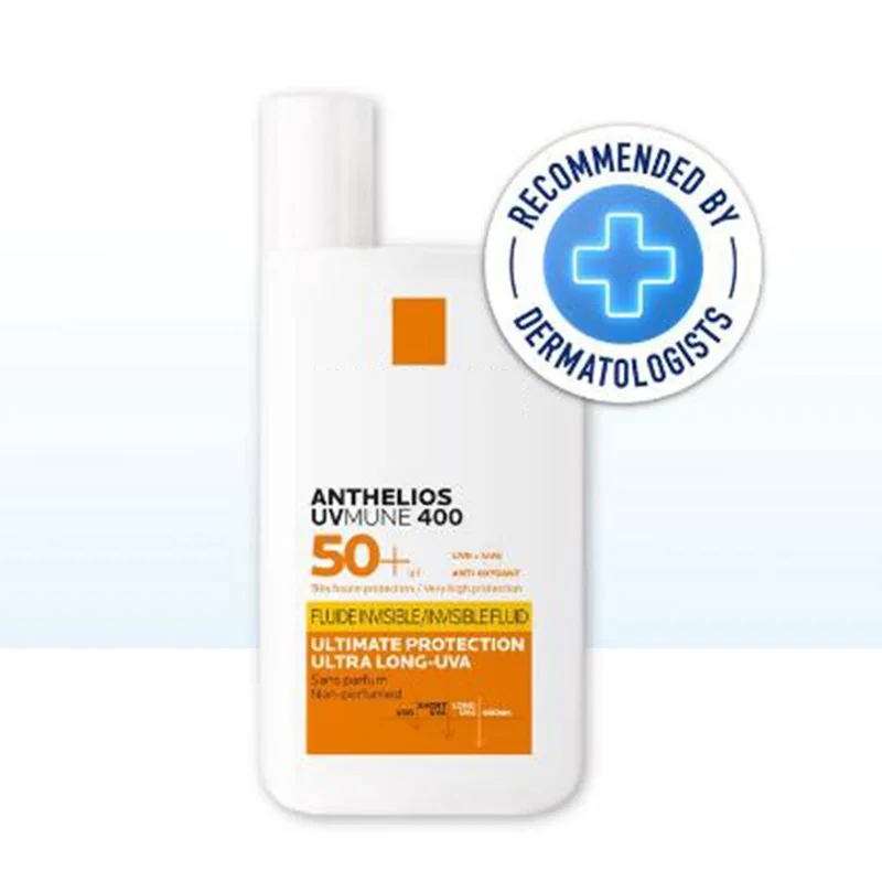 

Оригинальный французский бренд Anthelios UVMUNE, 400 солнцезащитный крем 50 + SPF UVB/UVA Fluide, невидимый жидкий солнцезащитный крем, желтый 50 мл