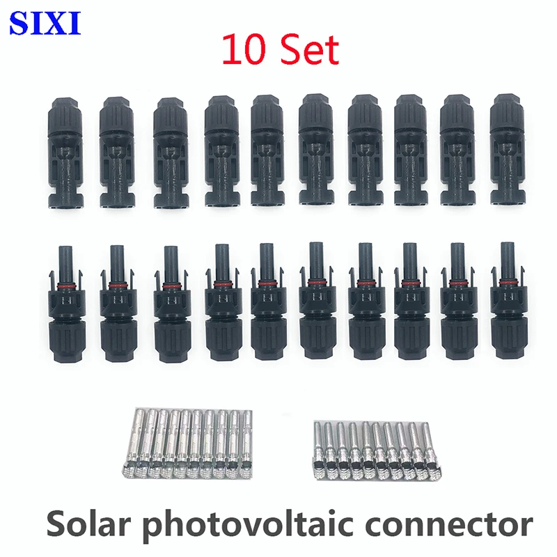 

10 Sets Of Solar Connector Photovoltaic Branch Connector 30A DC1000V Solar Photovoltaic Panel IP67 Waterproof Connector