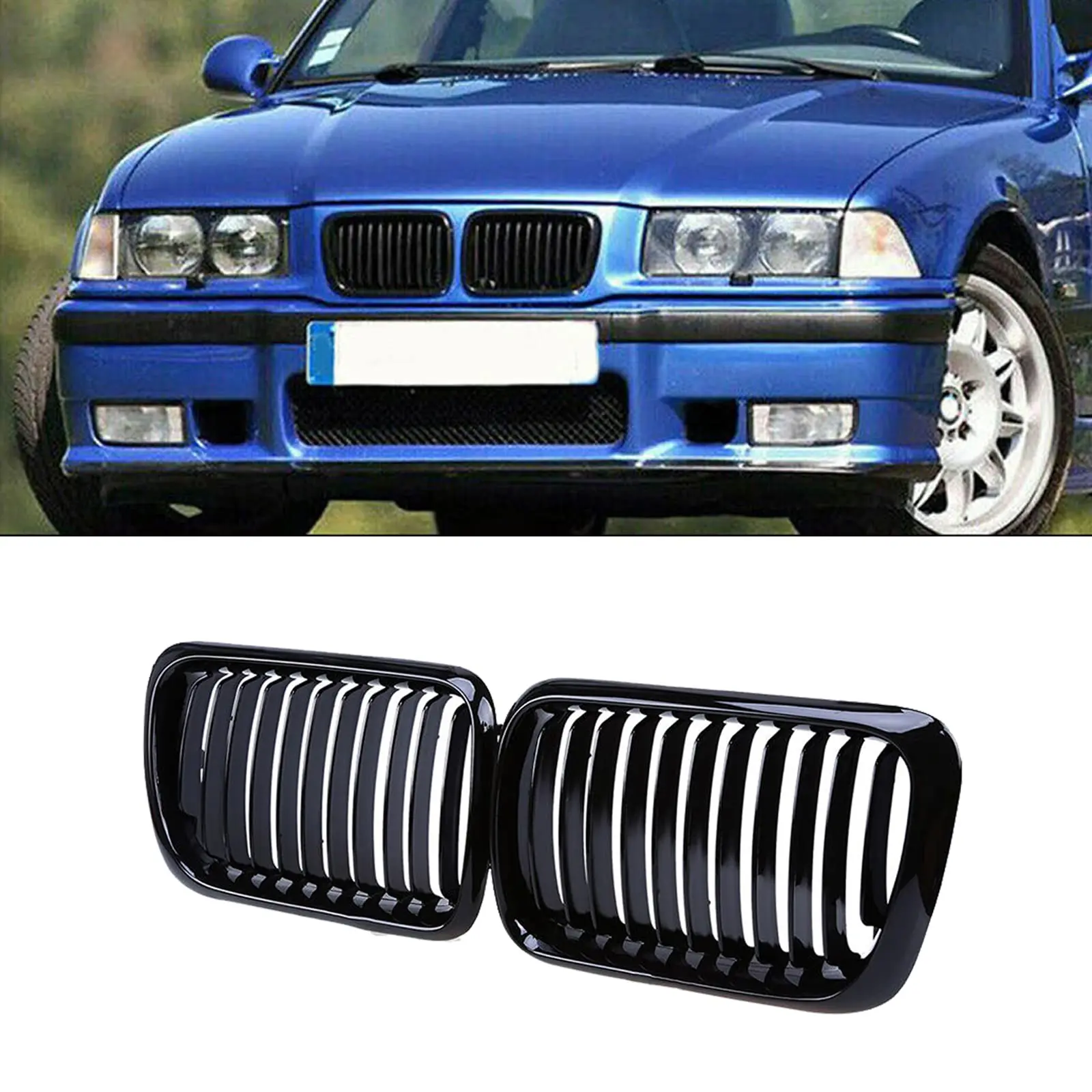 Черная решетка E36 ABS передняя сменная капота для BMW 1997 1998 1999 318i 323i 325i 320i 328i