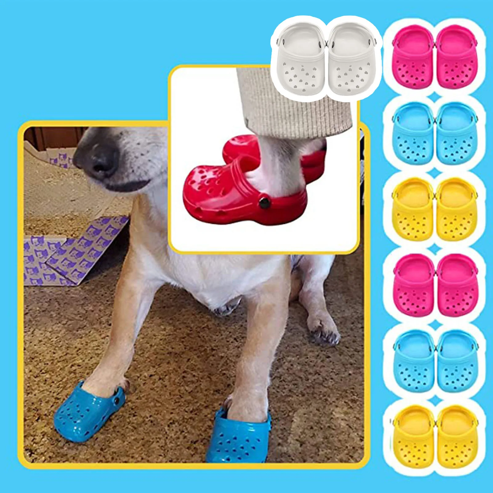 

Summer Dog Shoes Breathable Mesh Puppy Pet Dog Shoes For Small Dogs Cats Anti-Slip Chihuahua Pug Sandals Shoe Candy Coloured