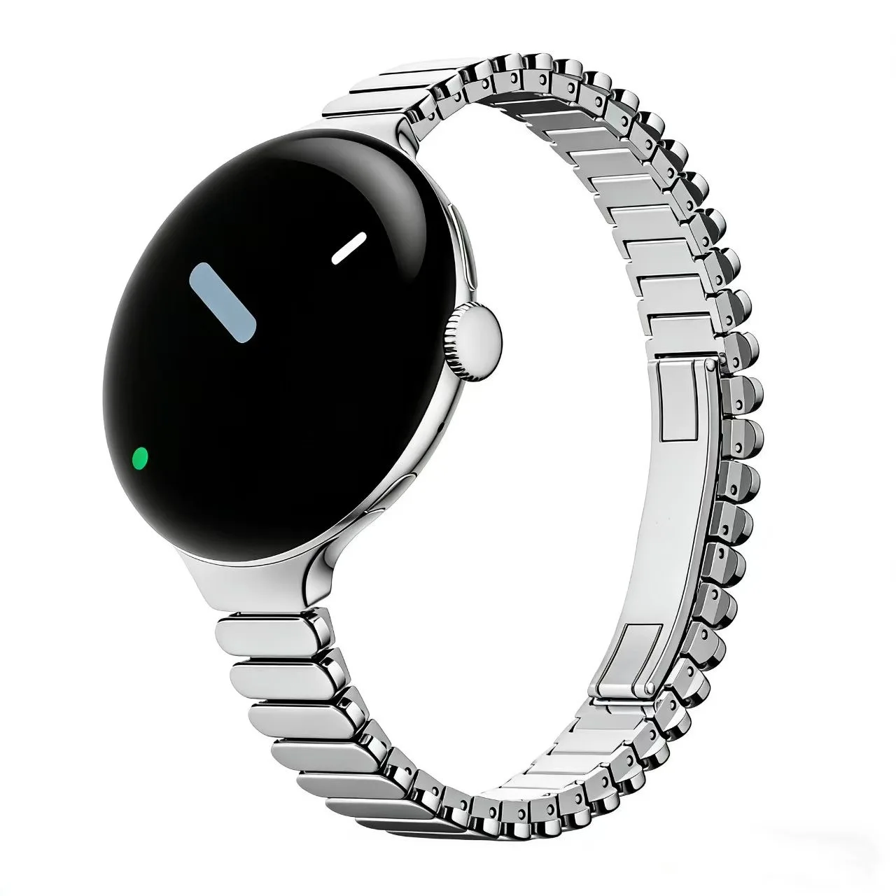 Фото Овальный ремешок для часов Google Pixel Watch 4/3/2/1 41 мм из нержавеющей стали с застежкой-бабочкой №2