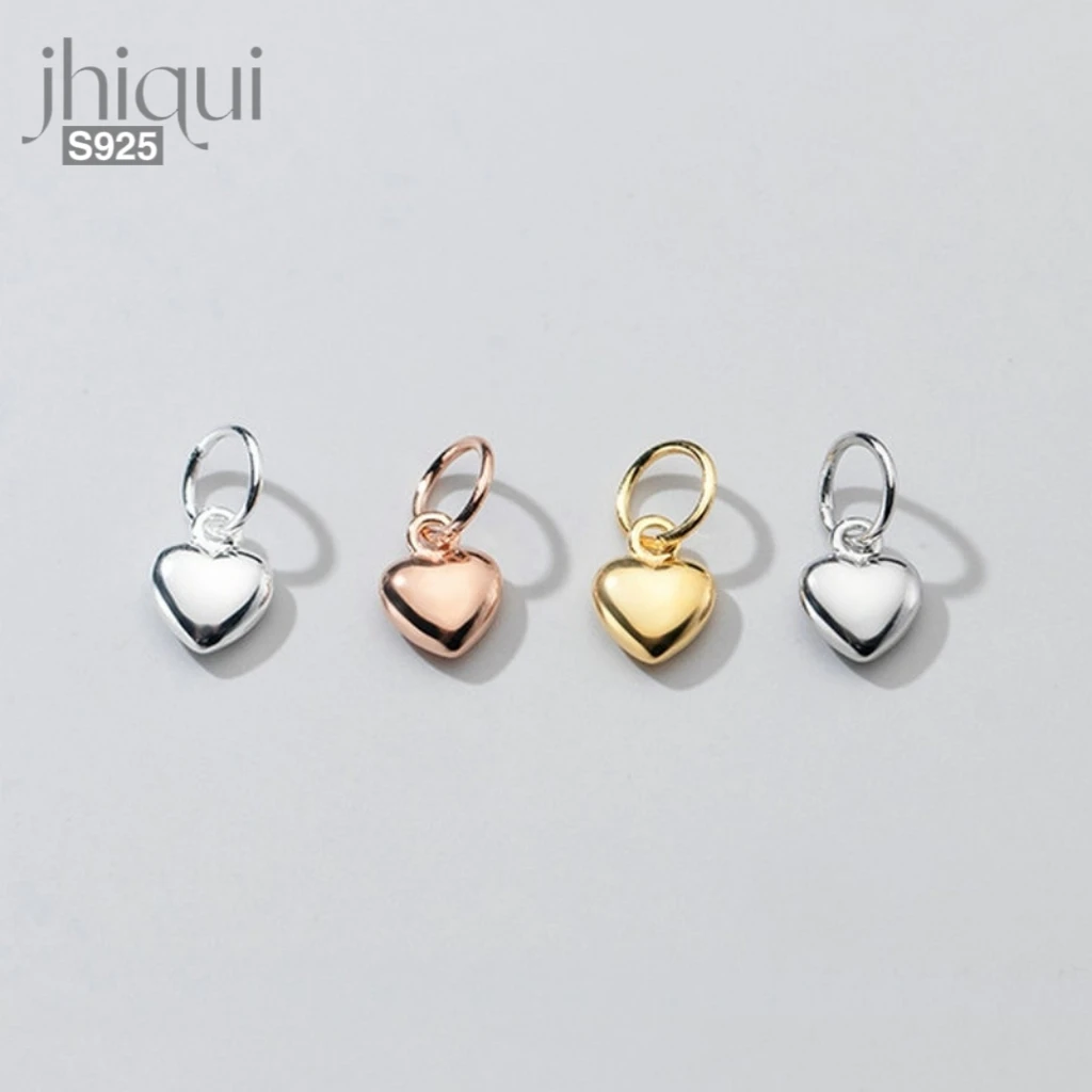 Подвеска в виде сердца из серебра 925 пробы с золотым/платиновым/розовым золотом 1