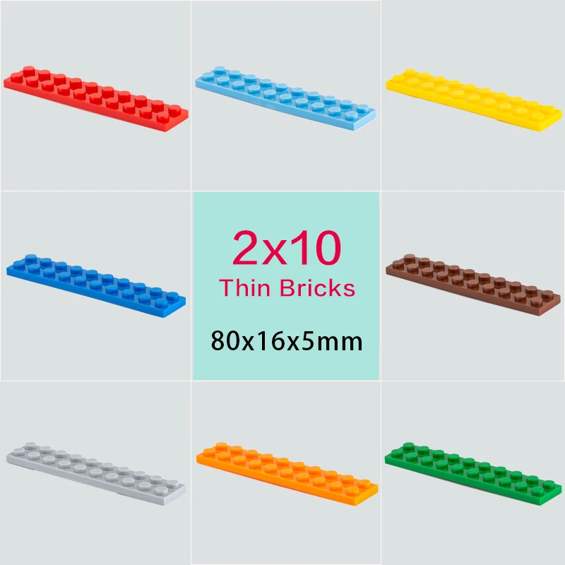 Конструктор Тонкий MOC детский, 2 х10 точек, 3832