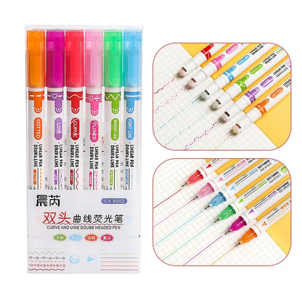

Colored Pens Writing Note Scrapbook Gift Curve Line Marker Fine Point Pen Fine Tip Markers Curve Line Highlighter Pen