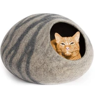 all seasons egg shell felt cat pet cave nest pet accessories indoor sheep wool house dog cat bed