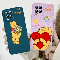 disney cute pooh bear for oppo realme c2 c11 5 5i 6 6i 6s 7 7i 8 8i 9 9i pro puls liquid rope soft silicone phone case