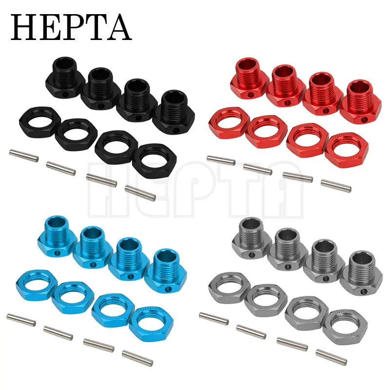

4PCS RC Wheel Hex Driver 17MM Aluminum Alloy Wheel Hex Coupler Spare for HSP 1/8 RC Crawler Car Accessory Parts Kit