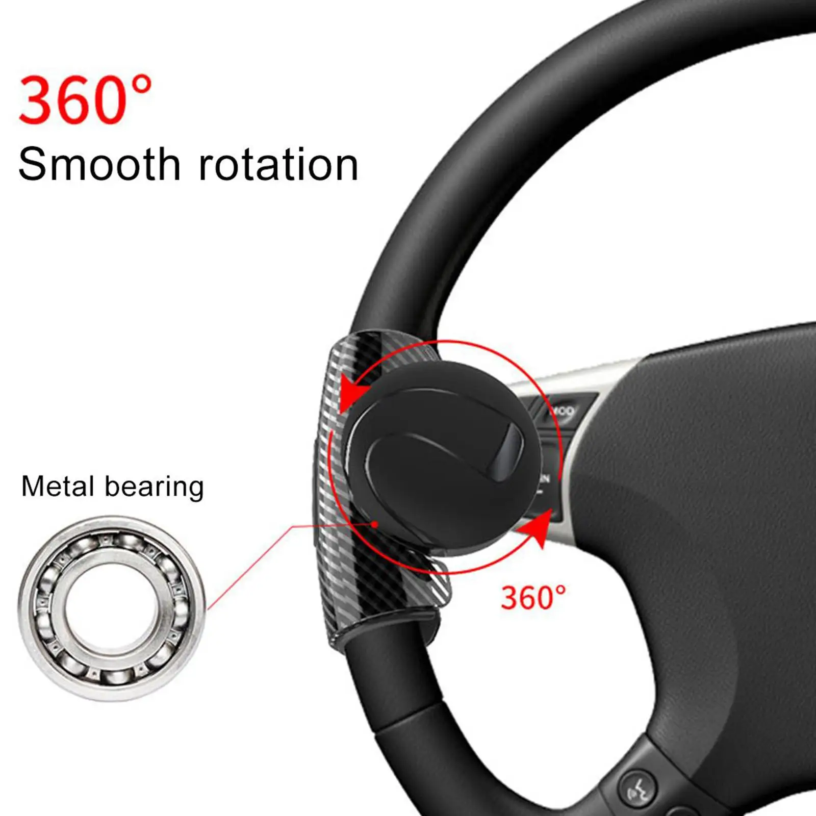 Universal Car Steering Spinner Knob 360 Degree Smooth Driving For 15 "wheels For Cars Gaming Steering Wheel Golf 7 Gte