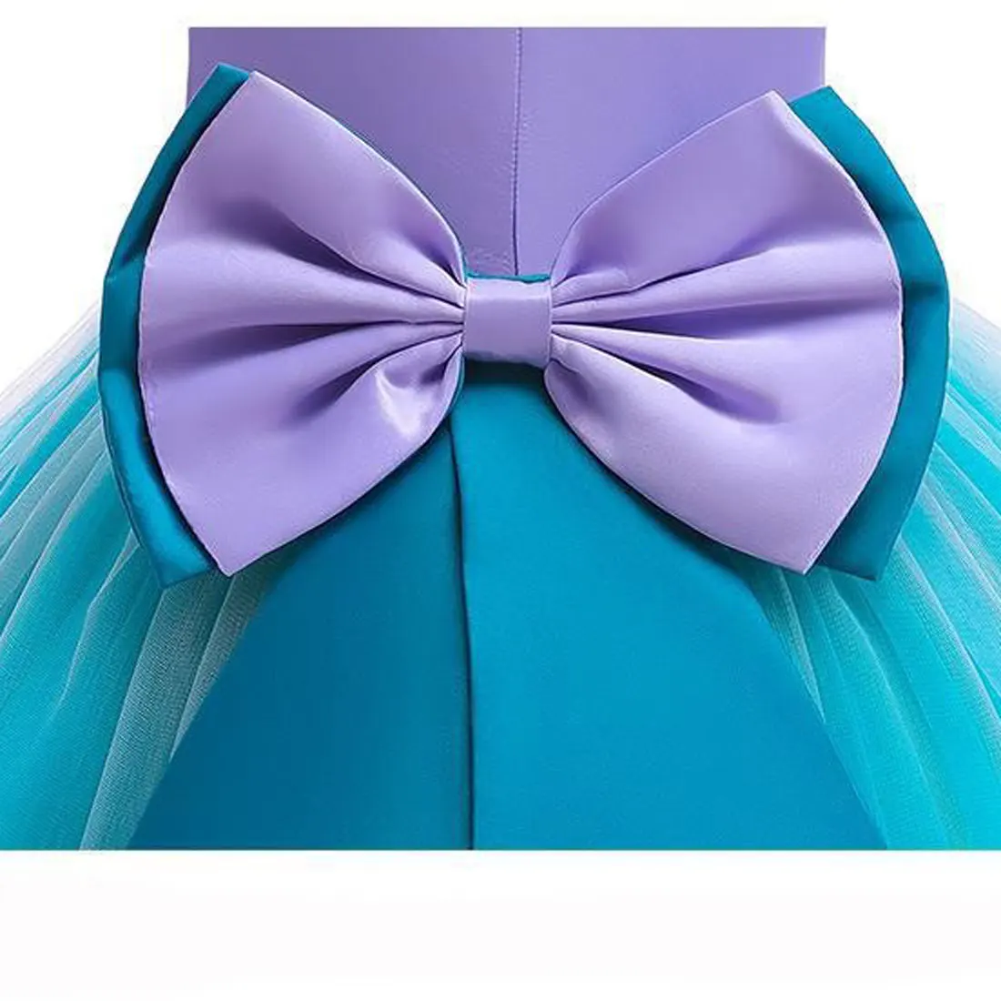 Платье-пачка синее со светодиодной подсветкой для девочек