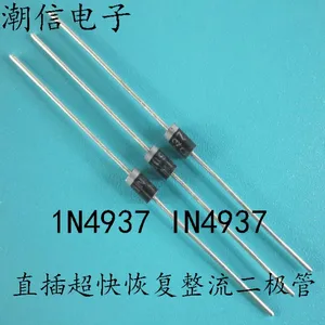 NEW ORIGINAL 500PCS/LOT 1N4937 IN4937 In-line fast recovery rectifier diode 1A 600V